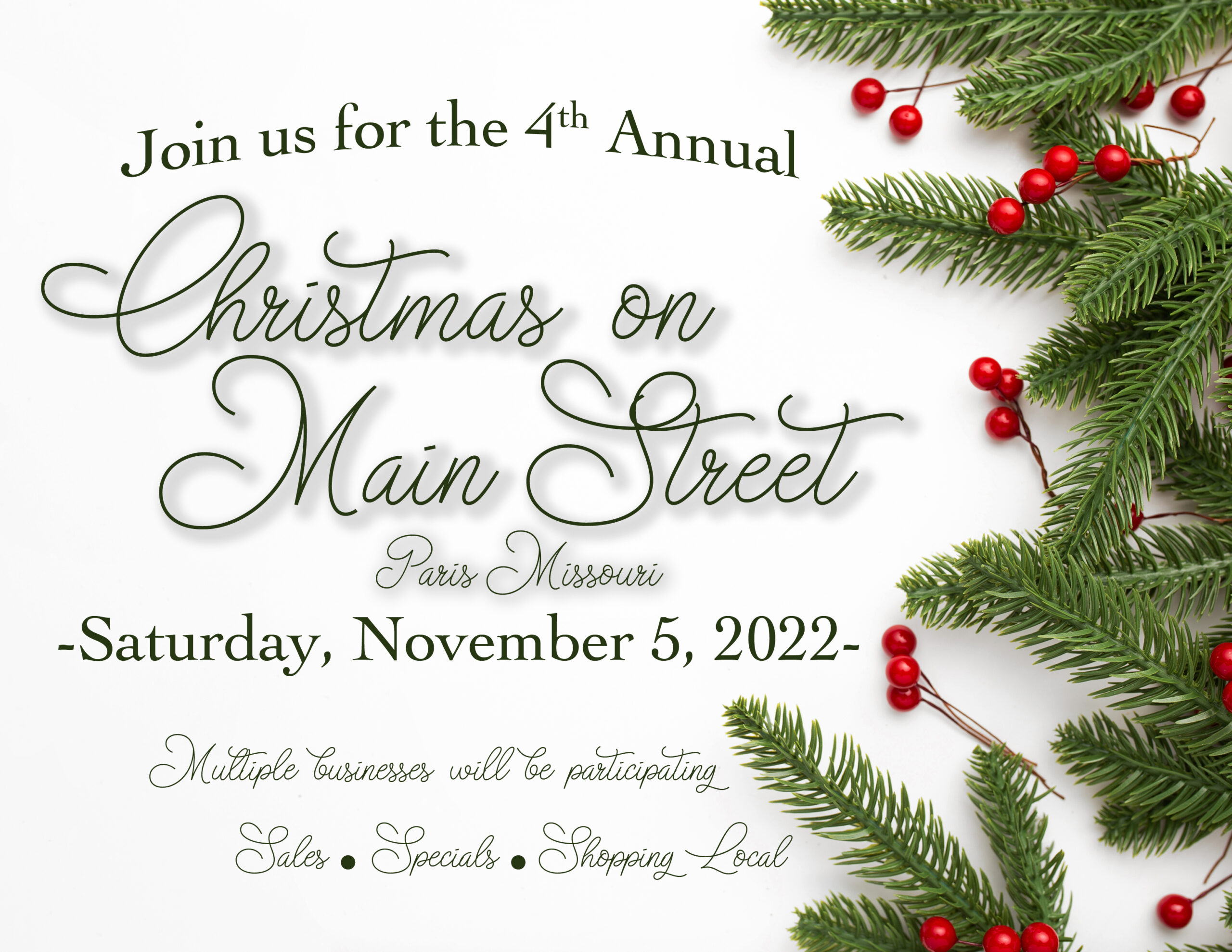 Christmas on Main Street | Paris Area Chamber of Commerce