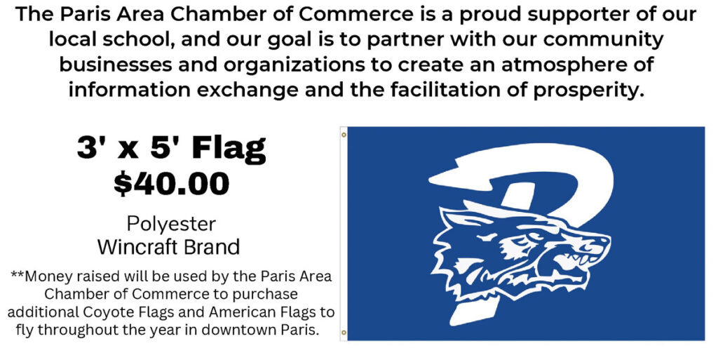 Paris Coyotes Flag | Paris Area Chamber of Commerce